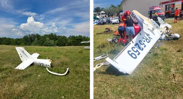Accident aviatic lângă Orăştie! O aeronavă de mici dimensiuni s-a prăbușit, două persoane erau la bord