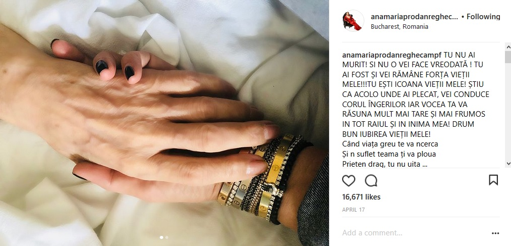 Ce poză și-a pus Anamaria Prodan la profilul ei de pe WhatsApp după moartea mamei sale. Imaginea e extrem de emoționantă