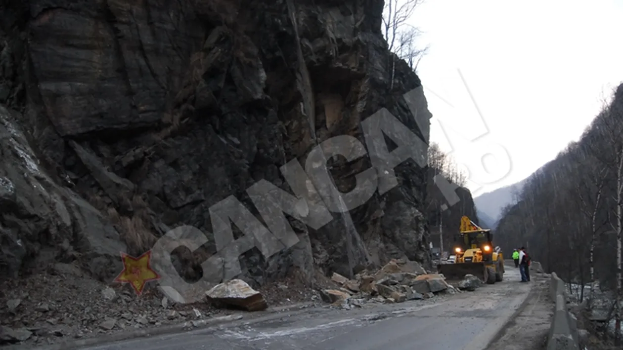 Defileul Jiului, blocat de stanci