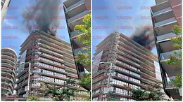 Incendiu de proporții în cadrul unui complex rezidențial din Capitală! Lidia Buble a privit totul înmărmurită: „E ceva rău”