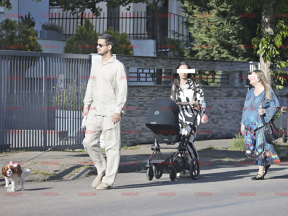 Mihnea și Corina Năstase au ieșit cu bebelușul. Mama-soacră își supraveghează odraslele!