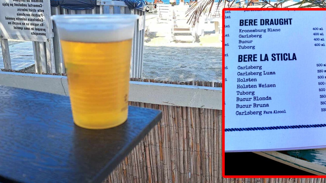 S-au dublat prețurile! Câți lei costă un pahar de bere în stațiunea 2 Mai, acum în iulie 2023