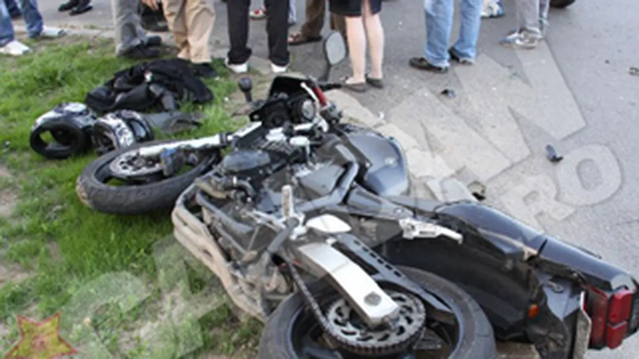 Una dintre maini i-a fost retezata dupa ce a intrat cu motocicleta intr-un sant