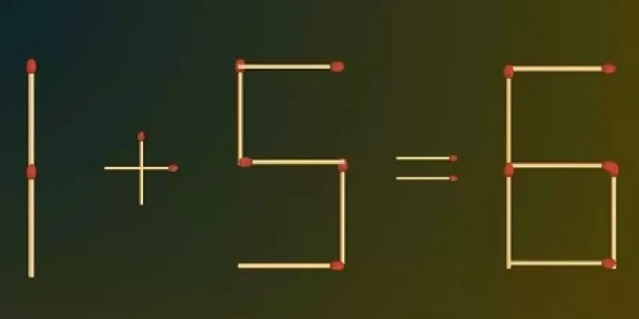 Test IQ | Mută un singur băț de chibrit pentru a rezolva ecuația 1+3=6