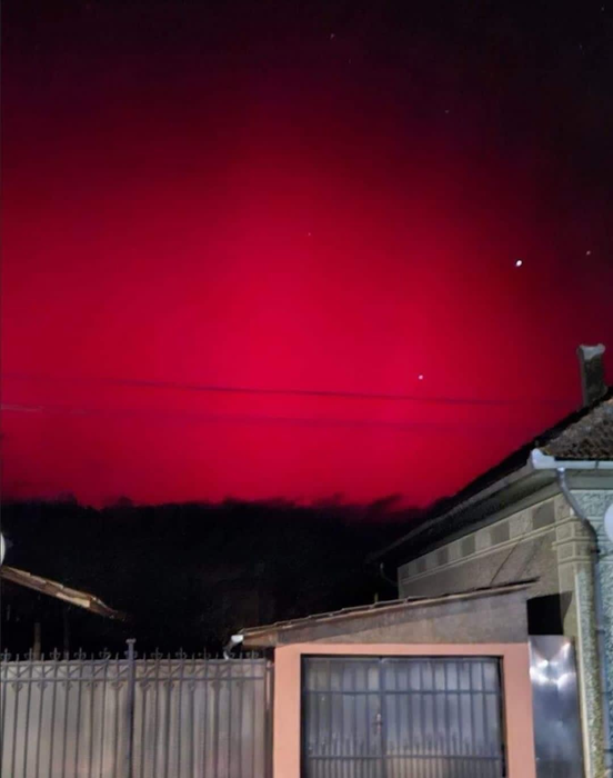 Aurora Boreală, în Arad /Foto: Meteoplus