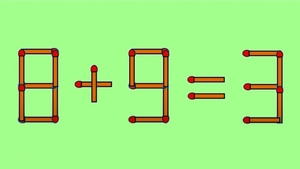 Test IQ | Ecuația 8+9=3 poate fi rezolvată dacă muți un singur băț. Ai găsit rezolvarea?