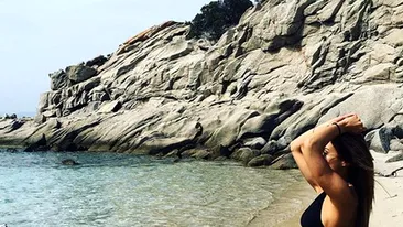 FOTO - Imagini de SENZAŢIE cu cea mai sexy soţie de fotbalist din LIGA 1. IOANA TAMAŞ şi-a etalat corpul perfect la plajă în...Italia 