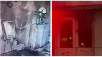 Explozie, urmată de un incendiu de proporții la un salon din Iași: pagubele materiale sunt enorme