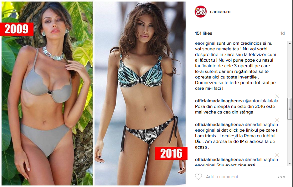 MĂDĂLINA GHENEA şi-a sunat avocaţii: e hărţuită de 4 ani de un super-model?! ”Dumnezeu să te ierte pentru tot răul pe care mi-l faci!”