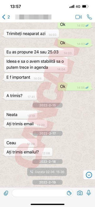 O parte a discuție dintre Iosif Nicoară și Cristian Birlic