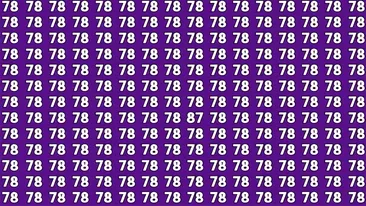 Test de inteligență | Depistați singurul număr din imagine diferit de 78! Geniile reușesc în 7 secunde