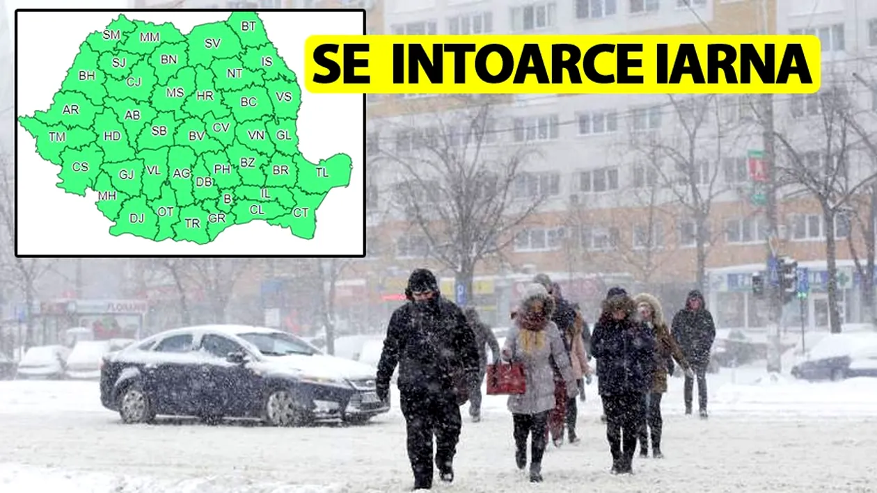 ANM a schimbat prognoza. Se întoarce iarna în România de pe 15 martie