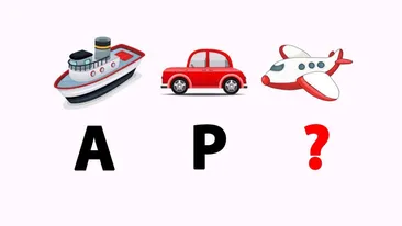 Test de inteligență | Ce literă ar trebui să se afle sub avionul din imagine?