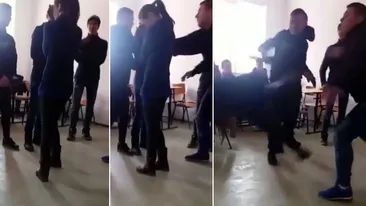 VIDEO / Așa se joacă ”bâza” la un liceu din Brăila! O elevă, aruncată doi metri dintr-o lovitură! Ce reacție a avut după ce s-a trezit la podea