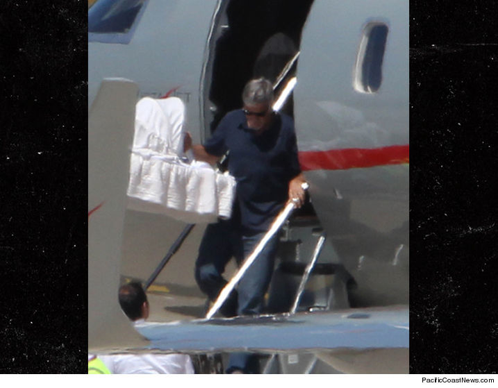 Gemenii lui George Clooney au fost fotografiaţi în premieră