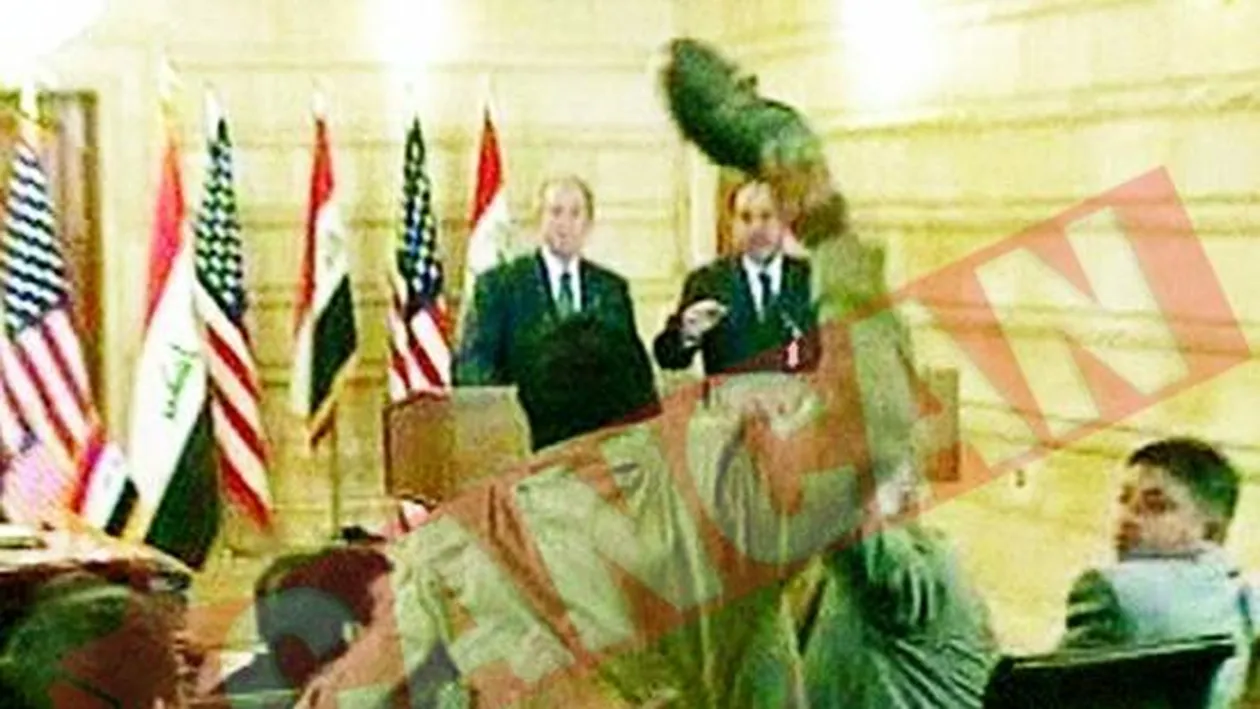 Face bani din pantofii azvarliti in Bush