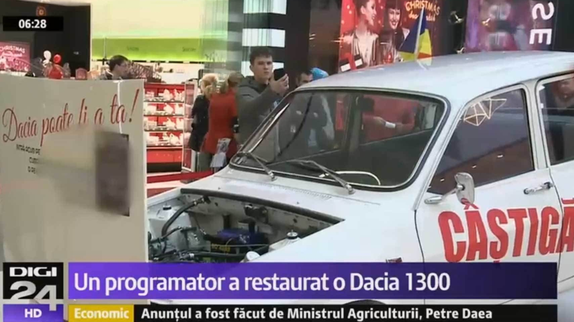 A investit într-o Dacie 1300 suma de 10.000 Euro şi vrea să o transforme în ”vehicul istoric”. Cum a reuşit un IT-ist să readucă ”rabla” la viaţă!