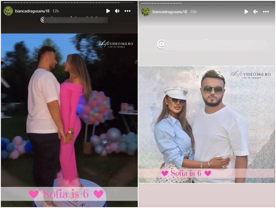 Bianca Drăgușanu și Gabi Bădălău, la ziua micuței Sofia / (Sursa: Instagram)