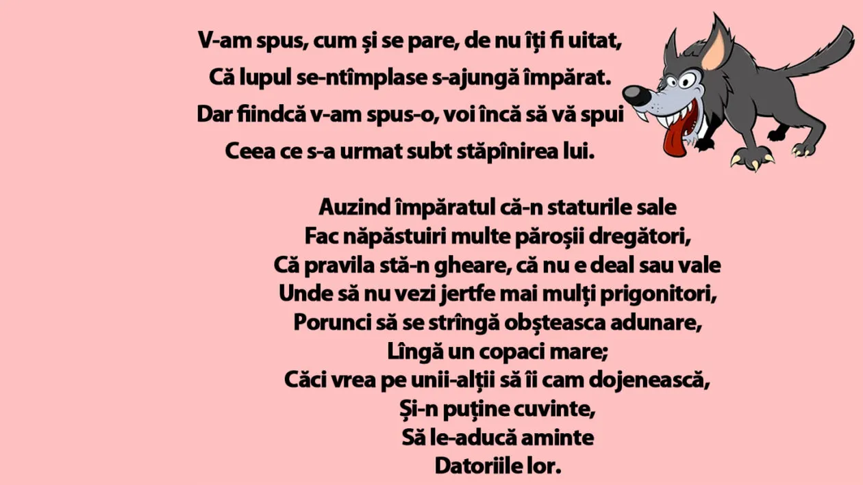 FABULA ZILEI | Lupul moralist