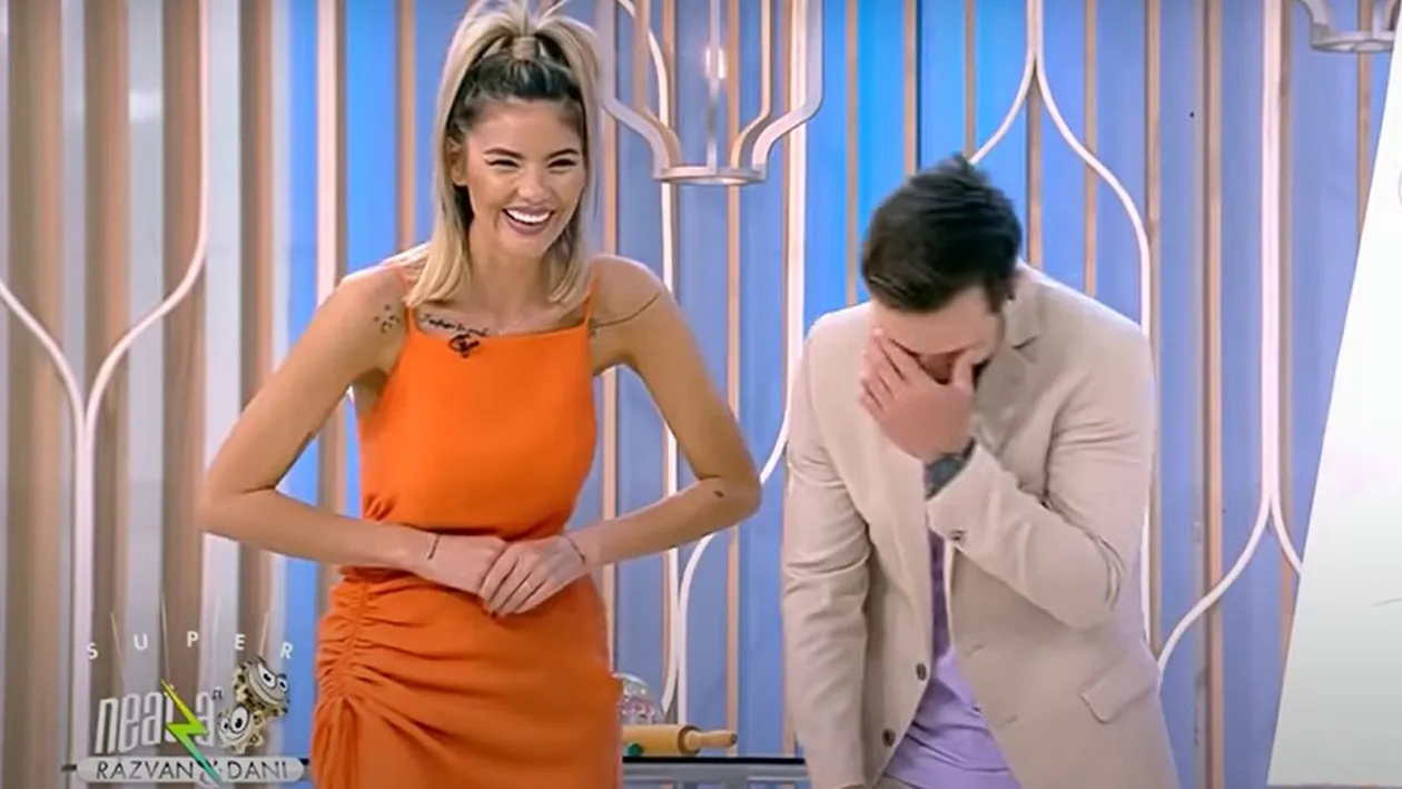 Ramona Olaru, gest indecent la TV. Dani Oțil nu s-a abținut și i-a zis în direct: “Se trage de chiloței de când a început emisiunea” | VIDEO