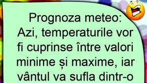 Bancul sfârșitului de săptămână | Prognoza meteo la români
