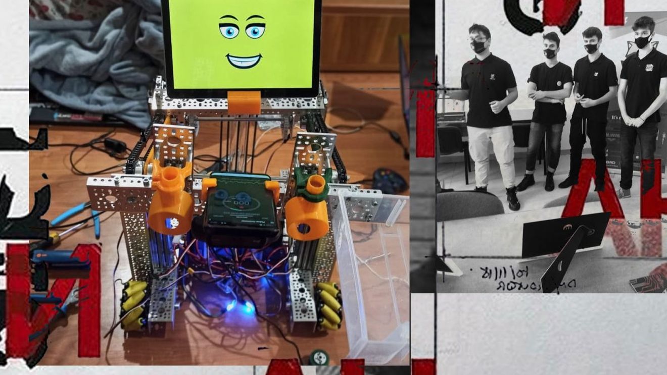Ei sunt elevii craioveni care au creat un robot anti-COVID în 48 de ore
