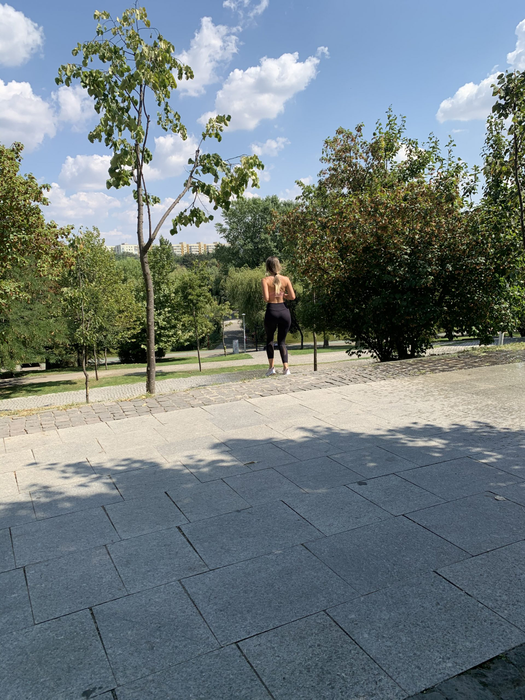 Otniela Sandu, sport “periculos” în parc