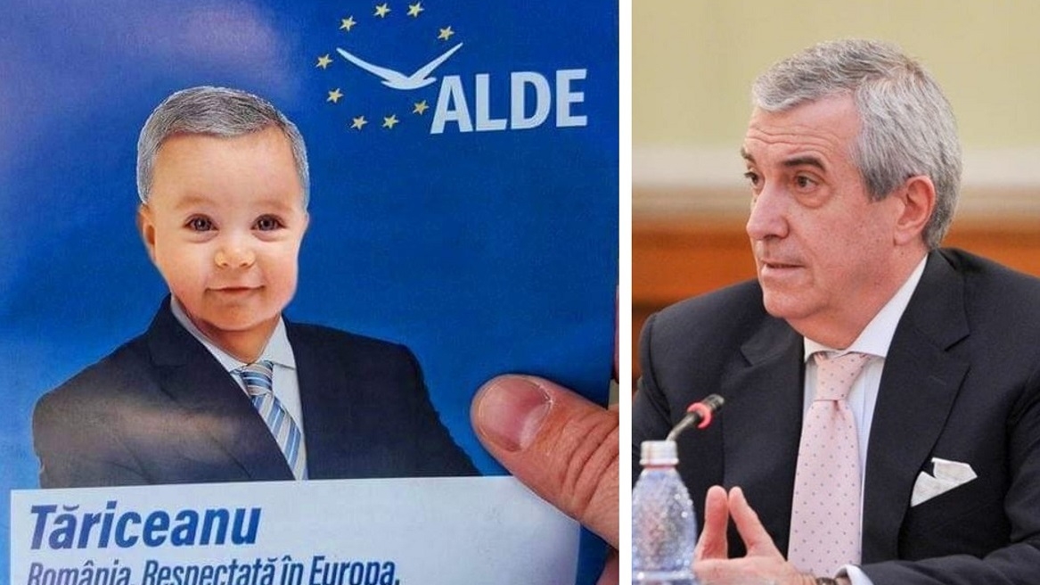 Reacția incredibilă a lui Călin Popescu Tăriceanu după ce a văzut cum apare pe afișele electorale. Cea mai recentă poză e virală