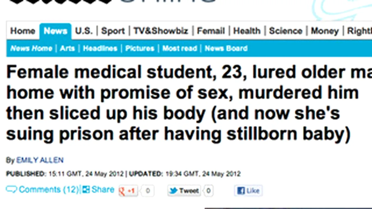 Cazul studentei criminale a ajuns in presa straina! Daily Mail citeaza CANCAN! Cum e posibil ca nimeni sa nu realizeze ca fetita nu are maini