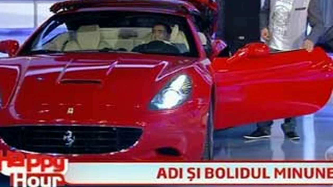 Adi Minune, in lacrimi in direct! Vezi ce l-a emotionat atat de tare! A venit cu Ferrari-ul in studio!