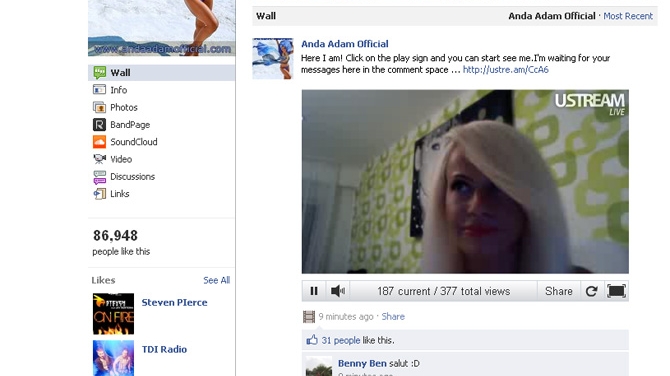 Anda Adam a facut videochat!