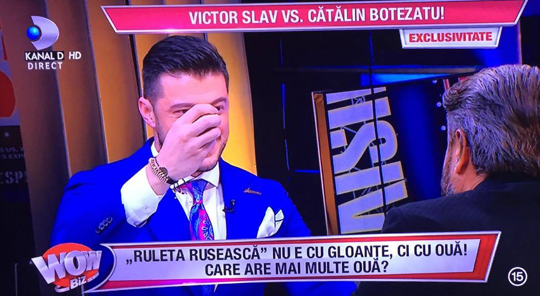 Cătălin Botezatu şi Victor Slav, faţă în faţă! Ce a dezvăluit designer-ul despre iubitul Biancăi Drăguşanu