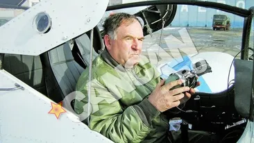 Comandorul Petru Lazar, dus azi pe ultimul drum de elita aviatiei romanesti. A murit inainte sa-si construisca o pista doar a lui