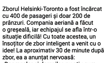 BANCUL ZILEI | Probleme pe zborul Helsinki - Toronto