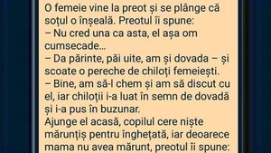 BANCUL ZILEI | O femeie vine la preot și se plânge că soțul o înșeală