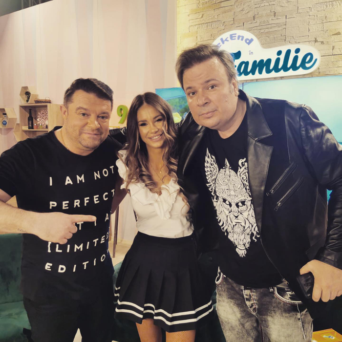 Grațiela Duban, alături de soțul său și Dan Helciug la o emisiune TV