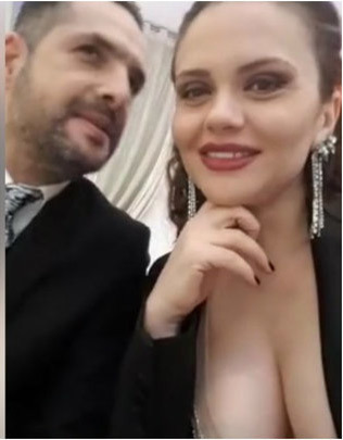 Cristina şi Mădălin, la botezul fetiţei lor