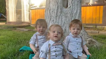 Tripleții născuți în pandemie la Maternitatea „Cuza Vodă” au împlinit un an! Aniversarea a fost sărbătorită cu fast de părinți.