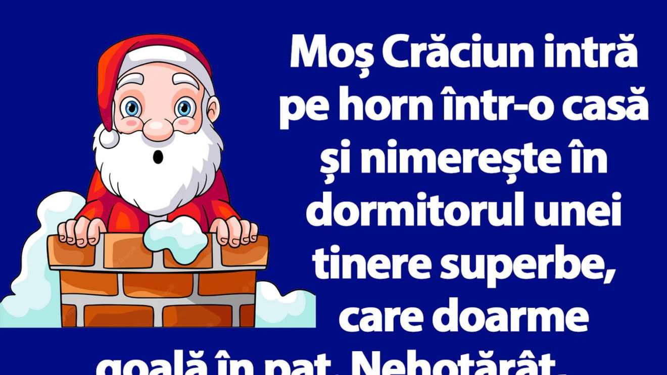 BANC | Moș Crăciun și tânăra superbă