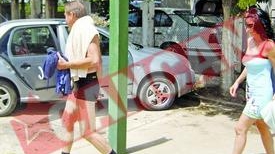 Petre Roman si iubita au facut plaja la "nudisti"