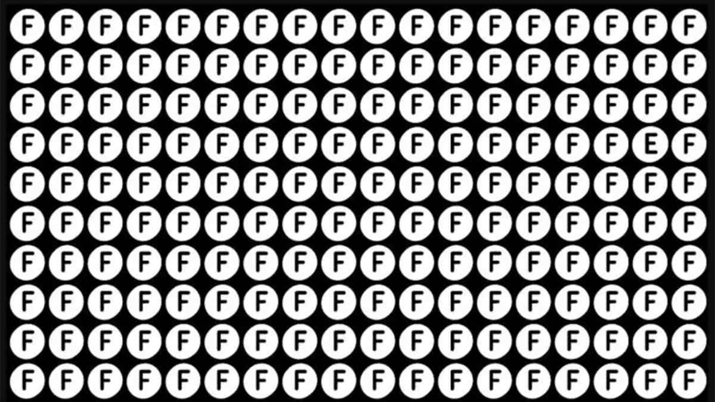 TEST IQ | Descoperiți singura litera diferită de "F", din acest tabel!