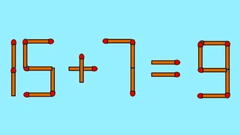 Test IQ cu chibrituri | Mutați un singur băț, pentru a corecta 15 + 7 = 9