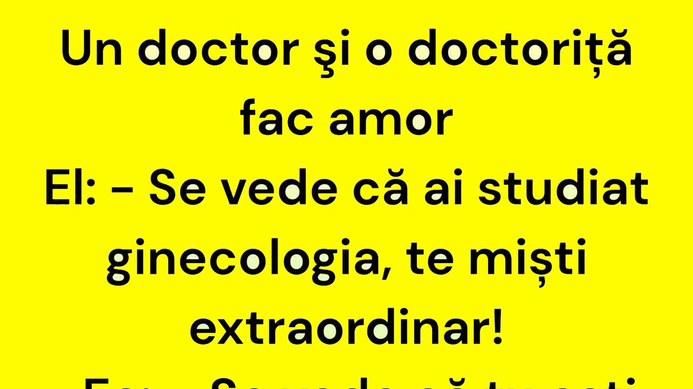 BANC | Un doctor și o doctoriță fac amor