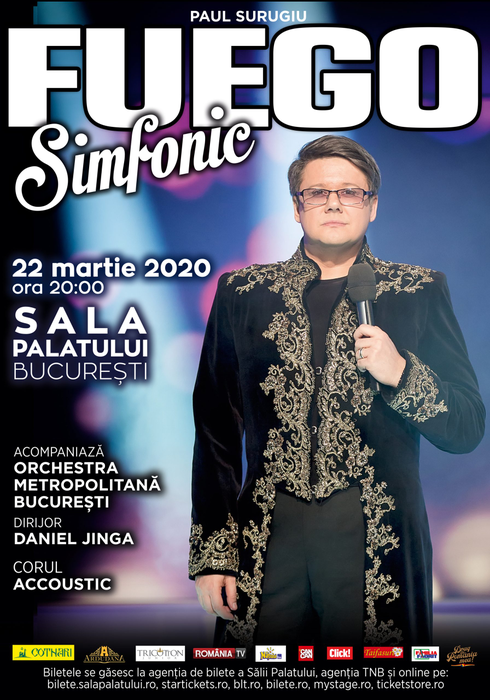 Fuego șochează! Va fi alături de 130 de oameni pe scenă la Sala Palatului și va cânta operă!