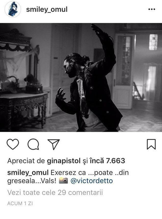 Şi Gina îi dă „like” la toate pozele lui Smiley