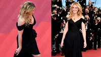 JULIA ROBERTS  a sfidat toate regulile! S-a descălţat de pantofi pe covorul roşu de la Cannes dintr-un motiv incredibil