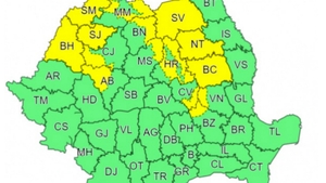 ANM a actualizat prognoza meteo pentru weekend. Cod galben și potrocaliu de ninsori și viscol în România
