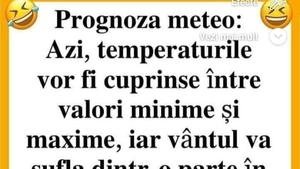 BANC | Prognoza meteo: Azi, temperaturile vor fi cuprinse între...