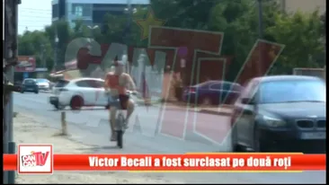 Agentul FIFA Victor Becali a fost surclasat pe doua roti