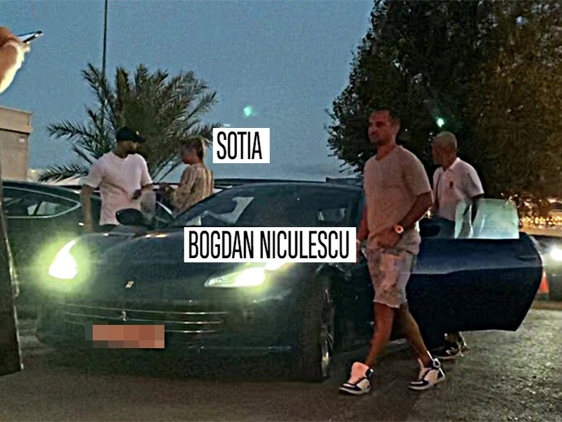 Bogdan Niculescu și soția lui ajung la LOFT cu un Ferrari